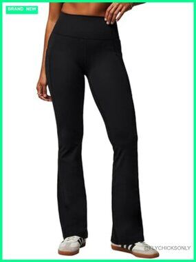 High-Waisted Kick Flare Leggings with Pockets